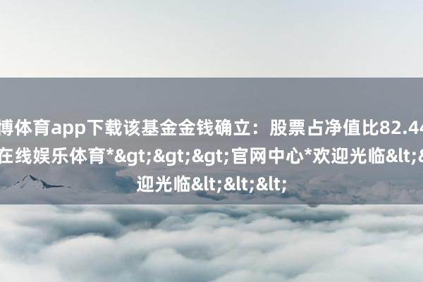 世博体育app下载该基金金钱确立：股票占净值比82.44%-*世博在线娱乐体育*>>>官网中心*欢迎光临<<<