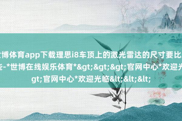 世博体育app下载理思i8车顶上的激光雷达的尺寸要比之前的稍稍小一些-*世博在线娱乐体育*>>>官网中心*欢迎光临<<<