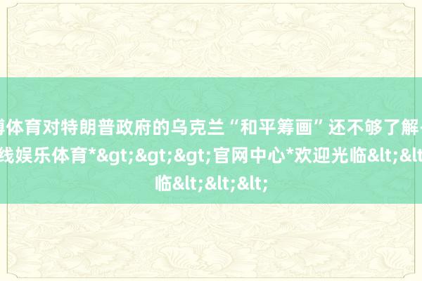 世博体育对特朗普政府的乌克兰“和平筹画”还不够了解-*世博在线娱乐体育*>>>官网中心*欢迎光临<<<