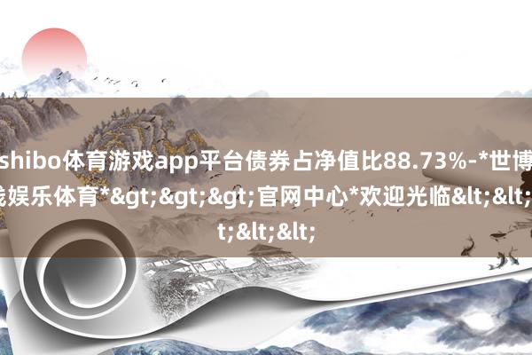 shibo体育游戏app平台债券占净值比88.73%-*世博在线娱乐体育*>>>官网中心*欢迎光临<<<