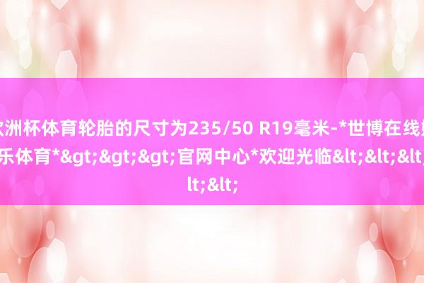 欧洲杯体育轮胎的尺寸为235/50 R19毫米-*世博在线娱乐体育*>>>官网中心*欢迎光临<<<