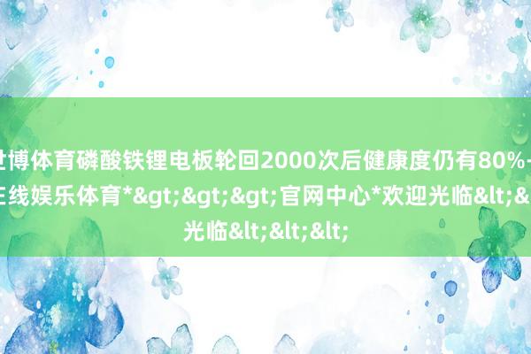 世博体育磷酸铁锂电板轮回2000次后健康度仍有80%-*世博在线娱乐体育*>>>官网中心*欢迎光临<<<